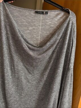 Apt. 9 Silver Metallic Cowl Neck Top
